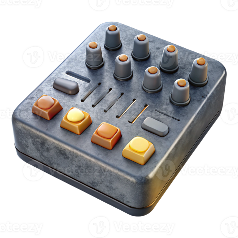 beautiful rustic Sound Mixer Knobs Detailed Texture Cutout Transparent Background premium png
