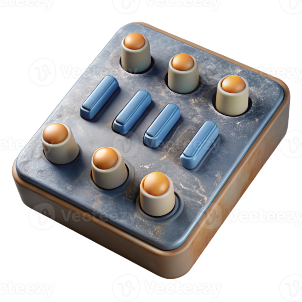 elegant artistic Sound Mixer Knobs Detailed Texture Cutout Transparent Background exclusive png