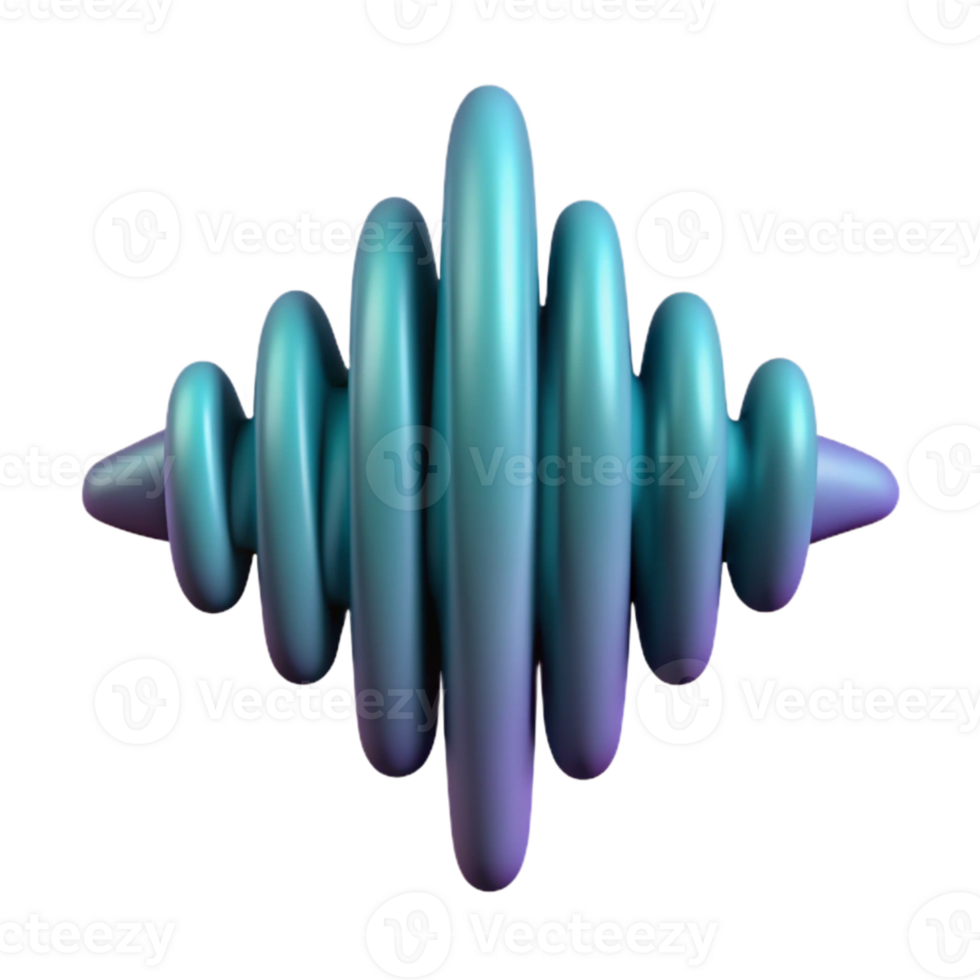 wonderful rustic Sound Waveform Abstract Design Blue Gradient Isolated premium png