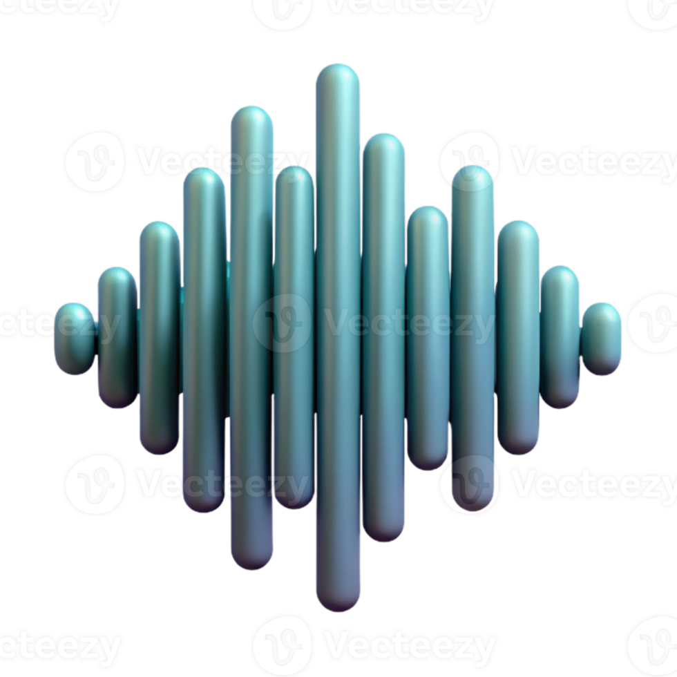 extraordinary minimalist Sound Waveform Frequency Spectrum Isolated original png