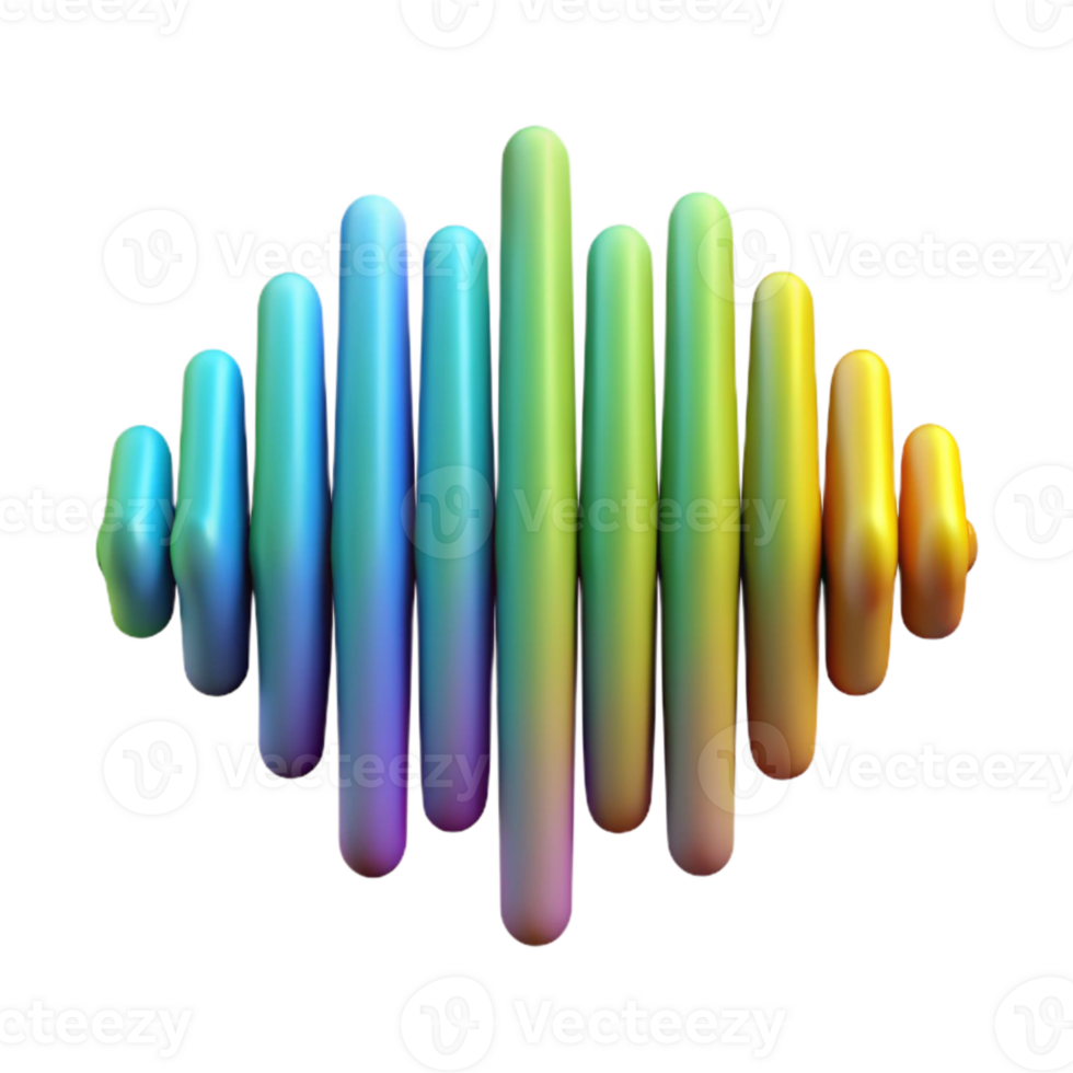 dramatic classic Sound Waveform Frequency Spectrum Isolated authentic png