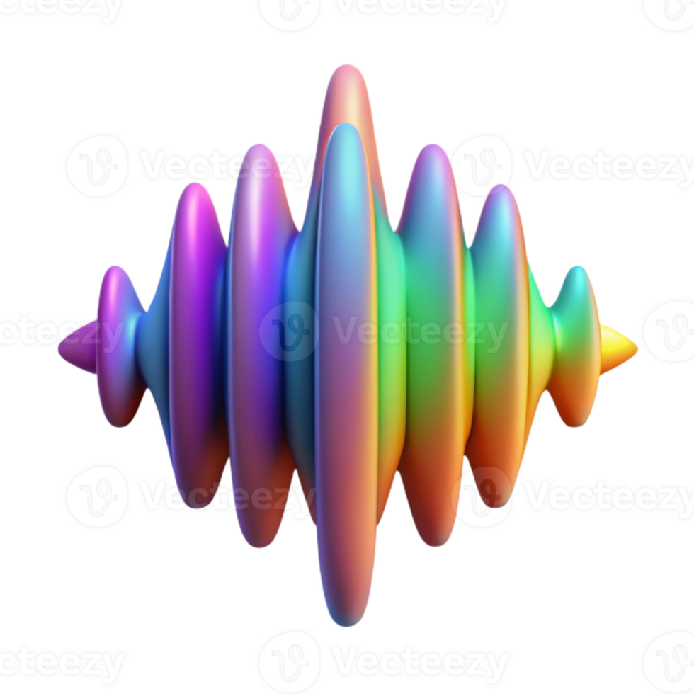 elegant rustic Sound Waveform Visualizer Abstract Design Colorful Gradient Cutout png