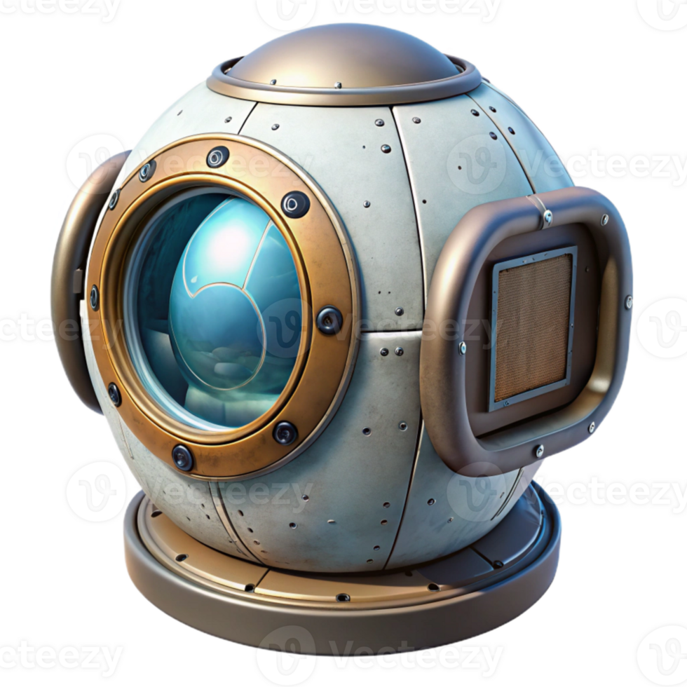 beautiful artistic Space Capsule Hatch Open in Space Transparent Background premium png