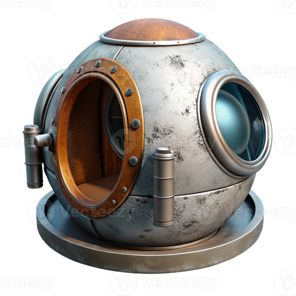 wonderful abstract Space Capsule Hatch Open in Space Transparent Background png