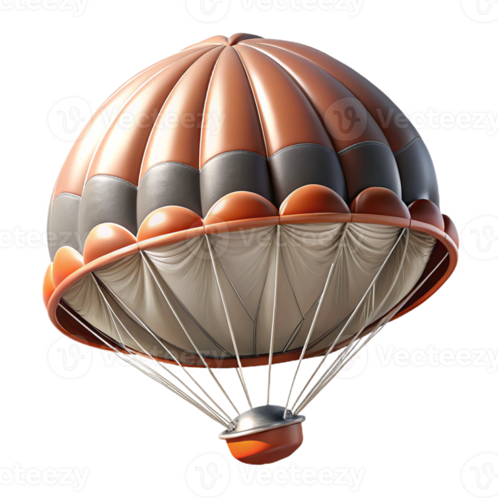 dramatic abstract Space Capsule Parachute Deployment Isolated Element exclusive png