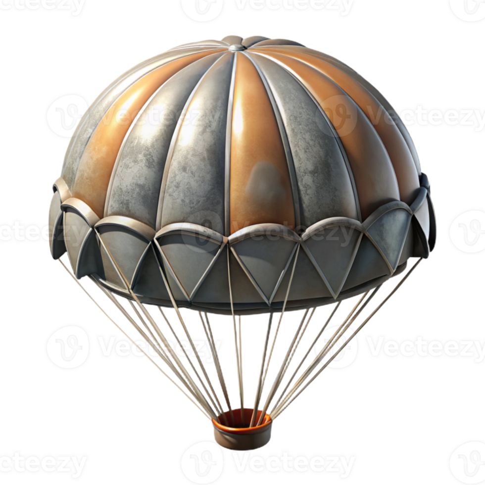 stunning rustic Space Capsule Parachute Deployment Isolated Element detailed png