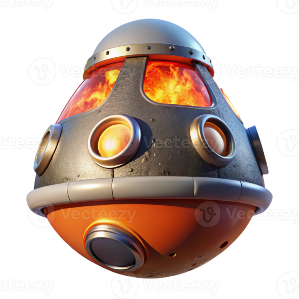 stunning artistic Space Capsule Reentry Fiery Atmosphere Cutout exclusive png