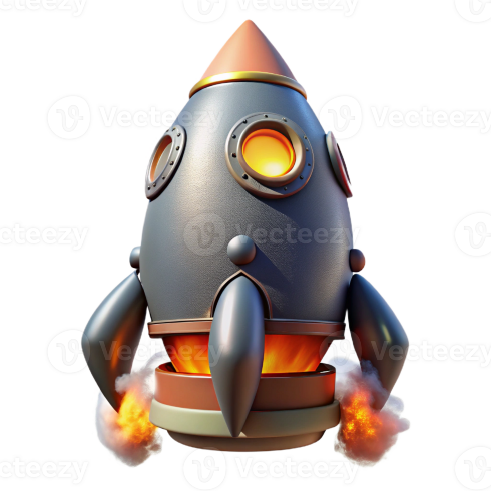 impressive vintage Space Capsule Reentry Cutout with Fire and Smoke premium png