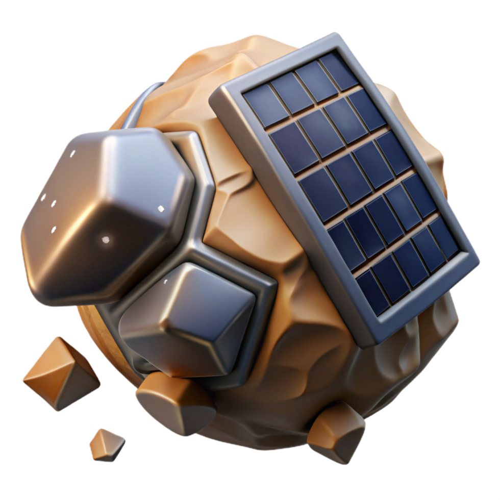 elegant classic Space Debris Fragment with Solar Panel Remnants Isolated Graphic original png