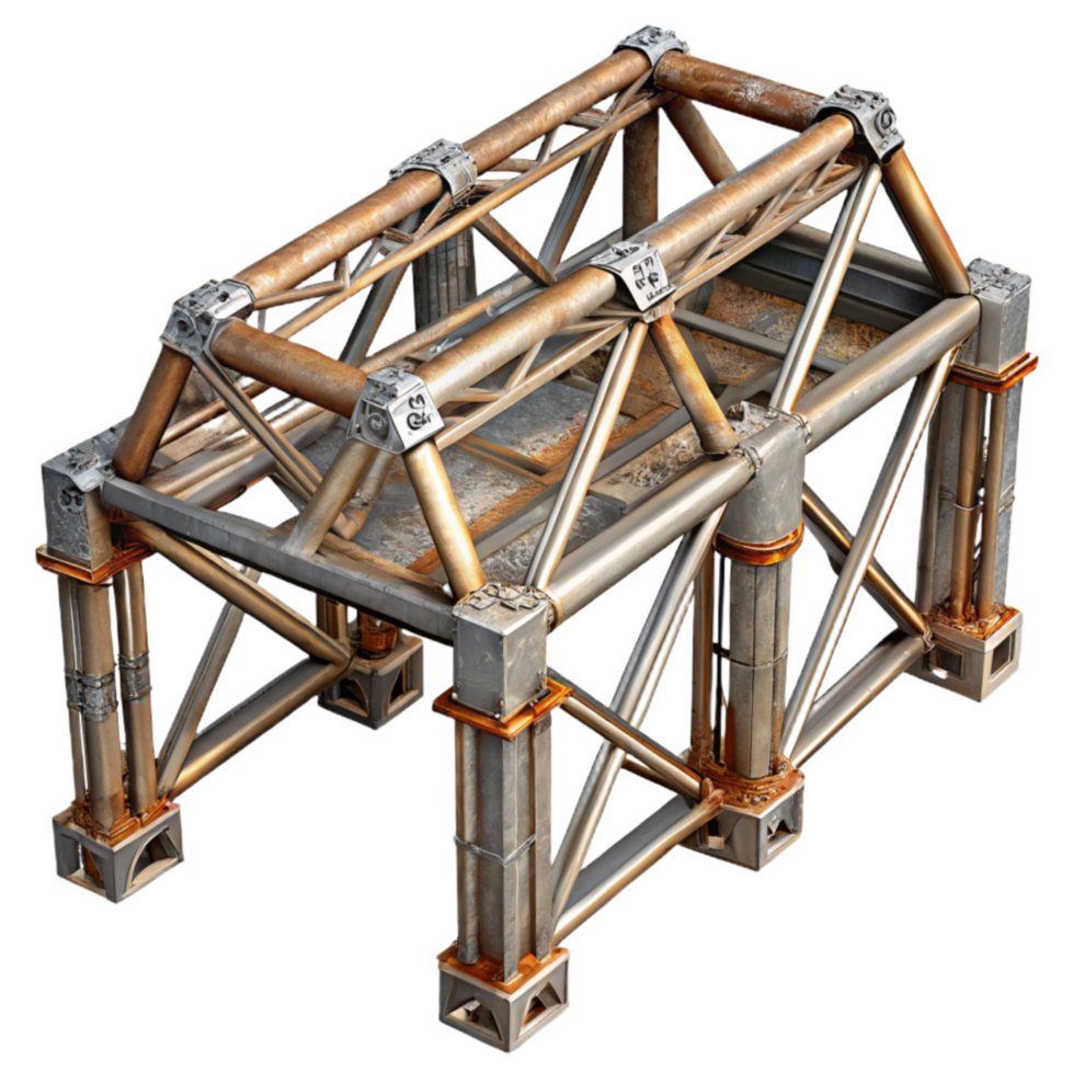 beautiful abstract Space Station Exterior Truss Structure Cutout with Metallic Sheen genuine png