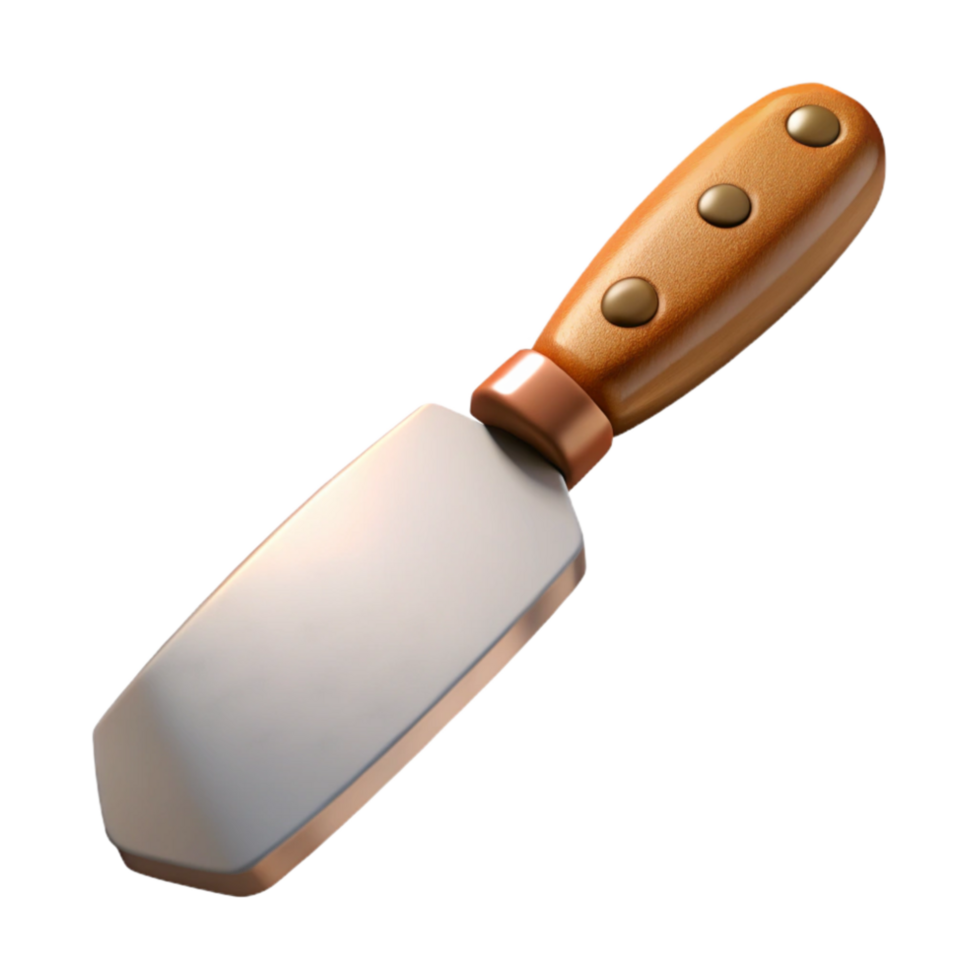 wonderful vintage Spackle Knife Metal Blade Isolated premium png