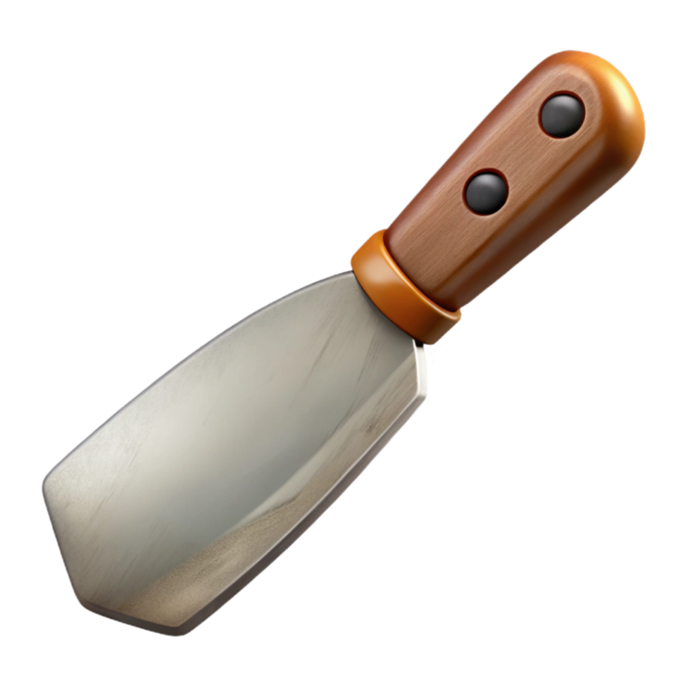 dramatic minimalist Spackle Knife Metal Blade Isolated png