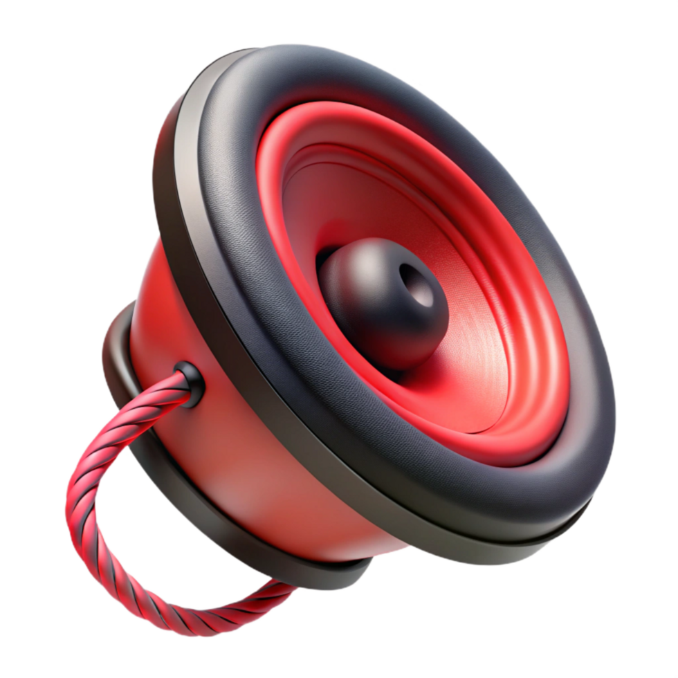 vibrant artistic Speaker Wire Red and Black Strands Isolated Element Transparent Background authentic png