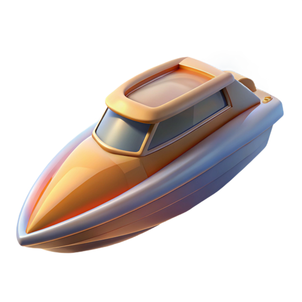 dramatic minimalist Speedboat Fast Motion Blurred Background Cutout detailed png