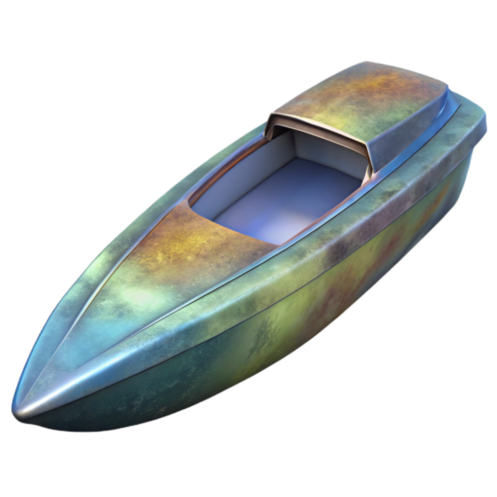 vibrant artistic Speedboat Hull Sleek Fiberglass Design Cutout high resolution png