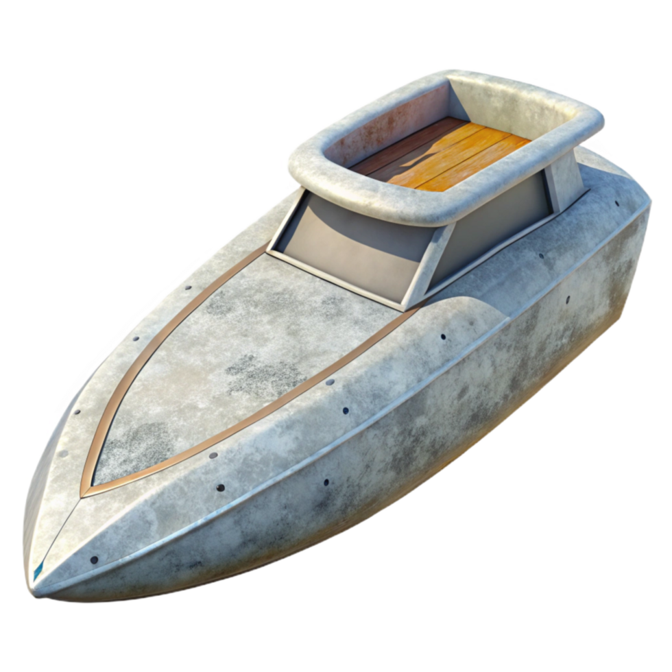 impressive artistic Speedboat Racing White Hull Transparent Background premium png