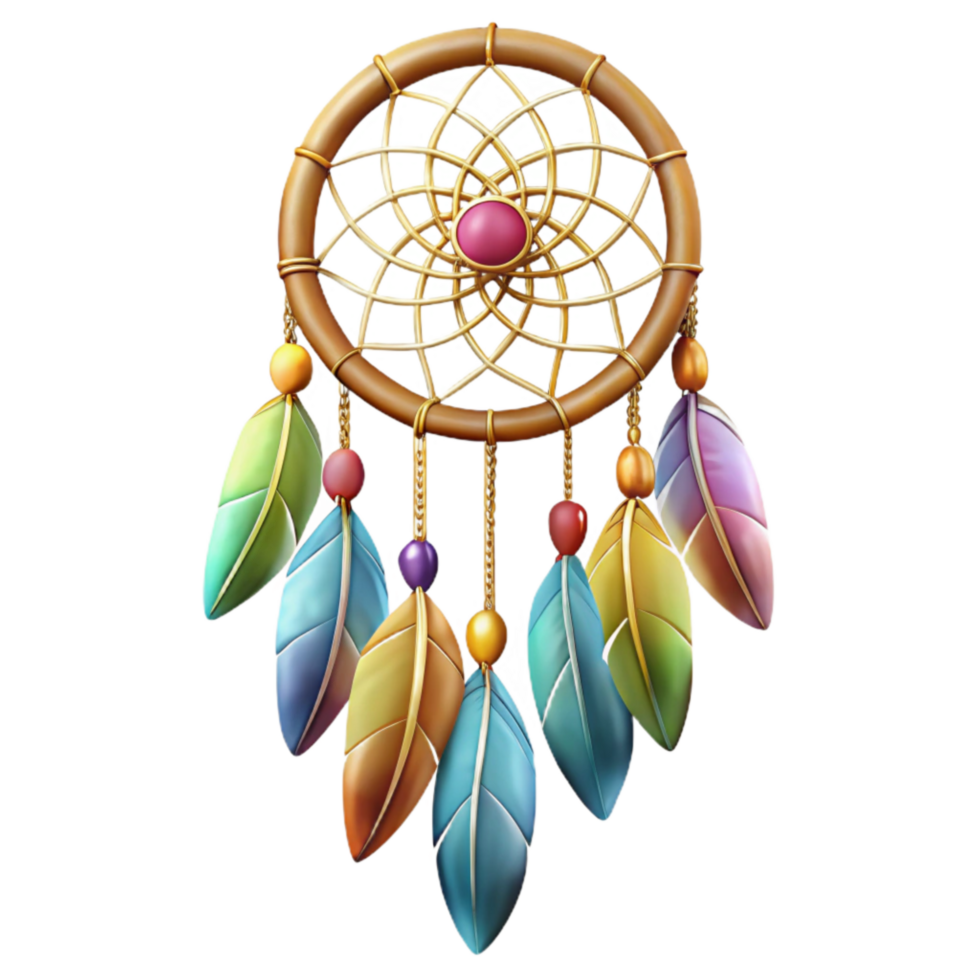magnificent minimalist Spiritual Dream Catcher with Feather Details Transparent original png