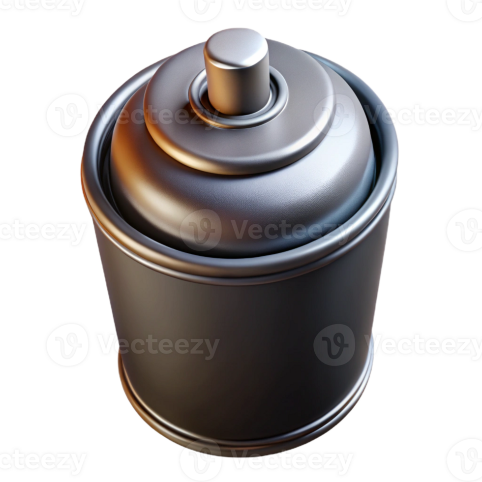 serene vintage Spray Paint Can Lid Close Up Black Transparent Background high quality png
