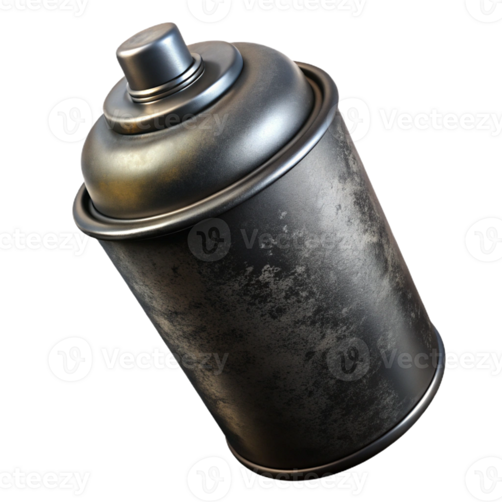 dramatic classic Spray Paint Can Lid Close Up Black Transparent Background genuine png