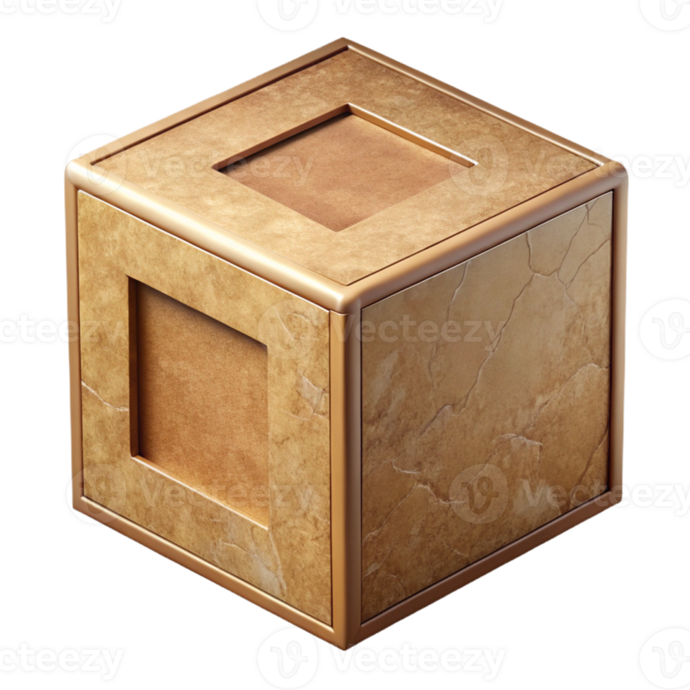 beautiful creative Square Cardboard Box Without Window Cutout Transparent Background png