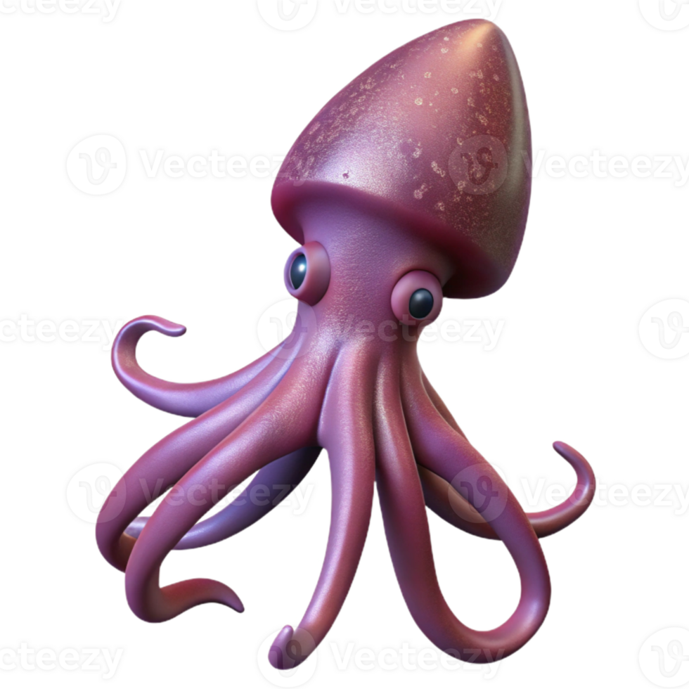 stunning abstract Squid Silhouette Isolated exclusive png