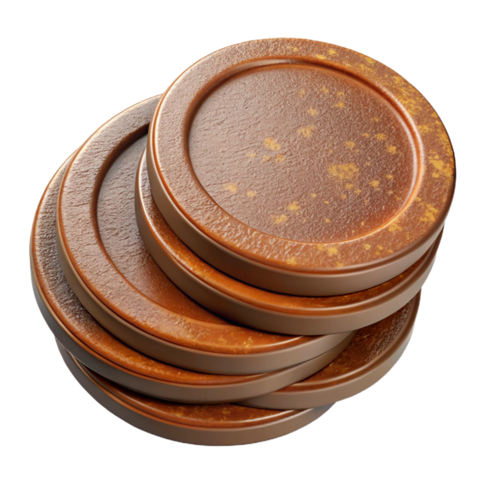 elegant modern Stack of Beer Coasters Top View Isolated original png