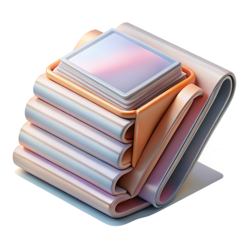 extraordinary rustic Stack of Magazines with Blank Covers Transparent authentic png