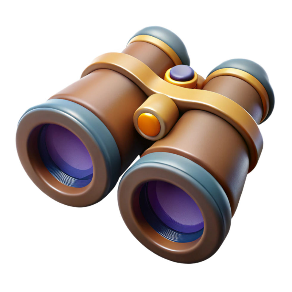 wonderful artistic Stargazing Binoculars Isolated with Lens Caps original png