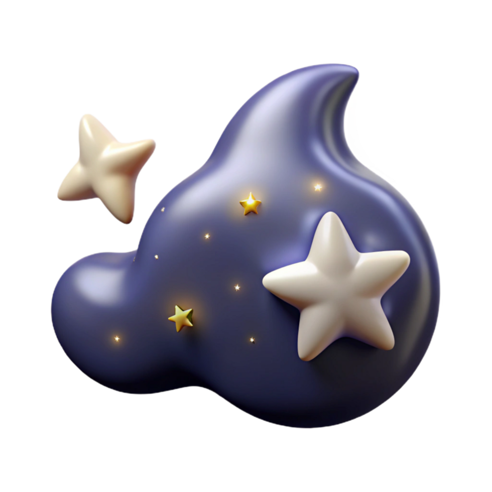 extraordinary vintage Starry Night Sky Twinkling Stars Celestial Scene Cutout high resolution png