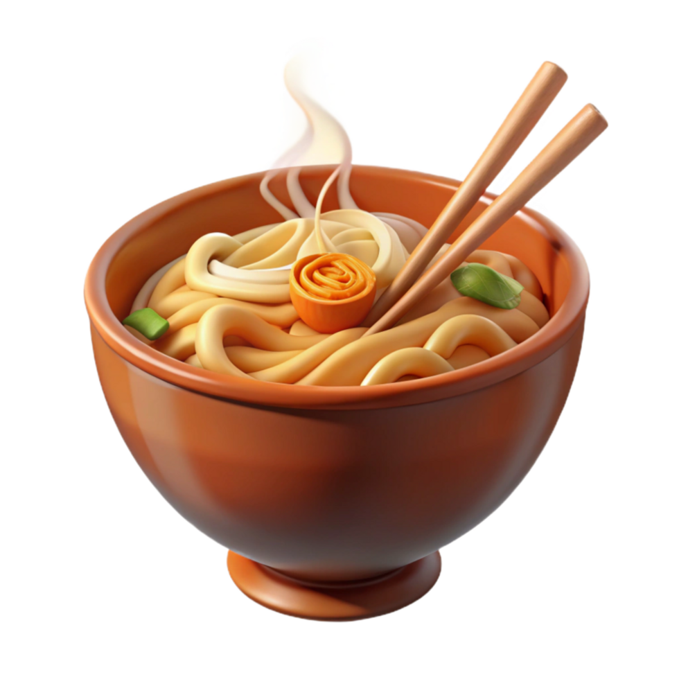 serene classic Steaming Bowl of Ramen Noodles Transparent Background original png