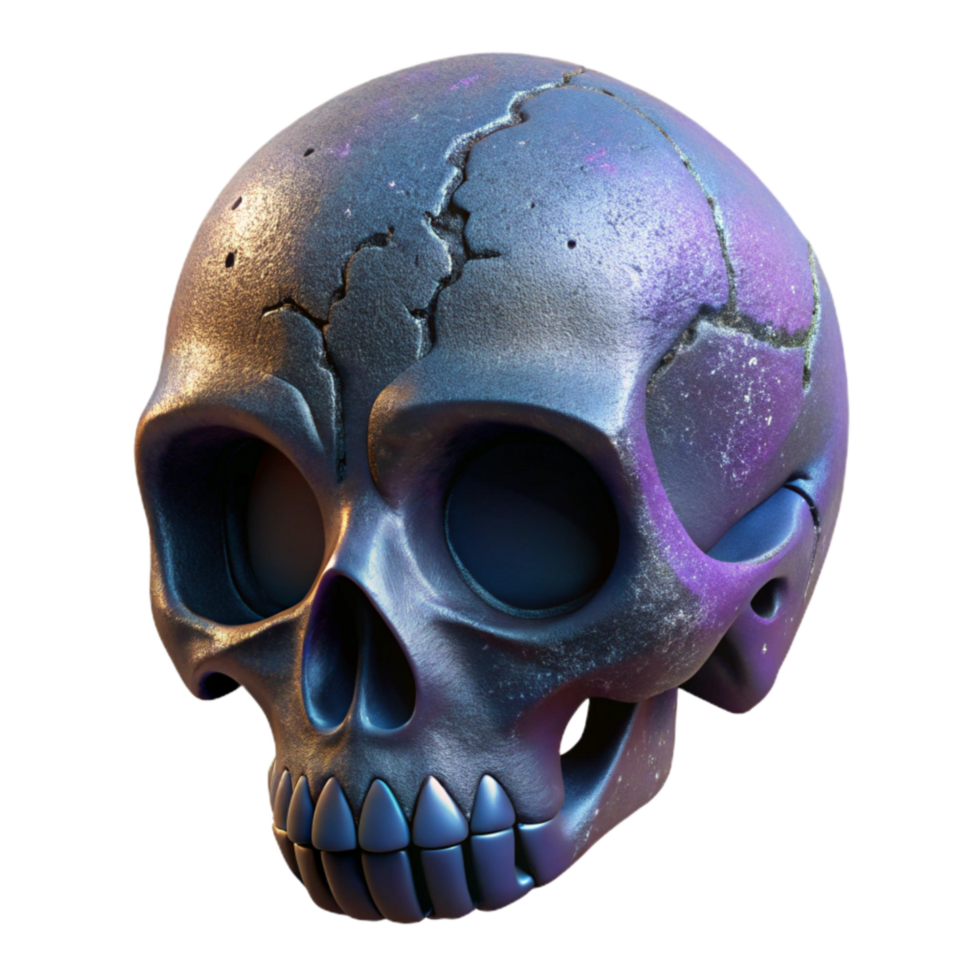 magnificent artistic Stencilled Skull Graffiti Cutout Dark Theme detailed png