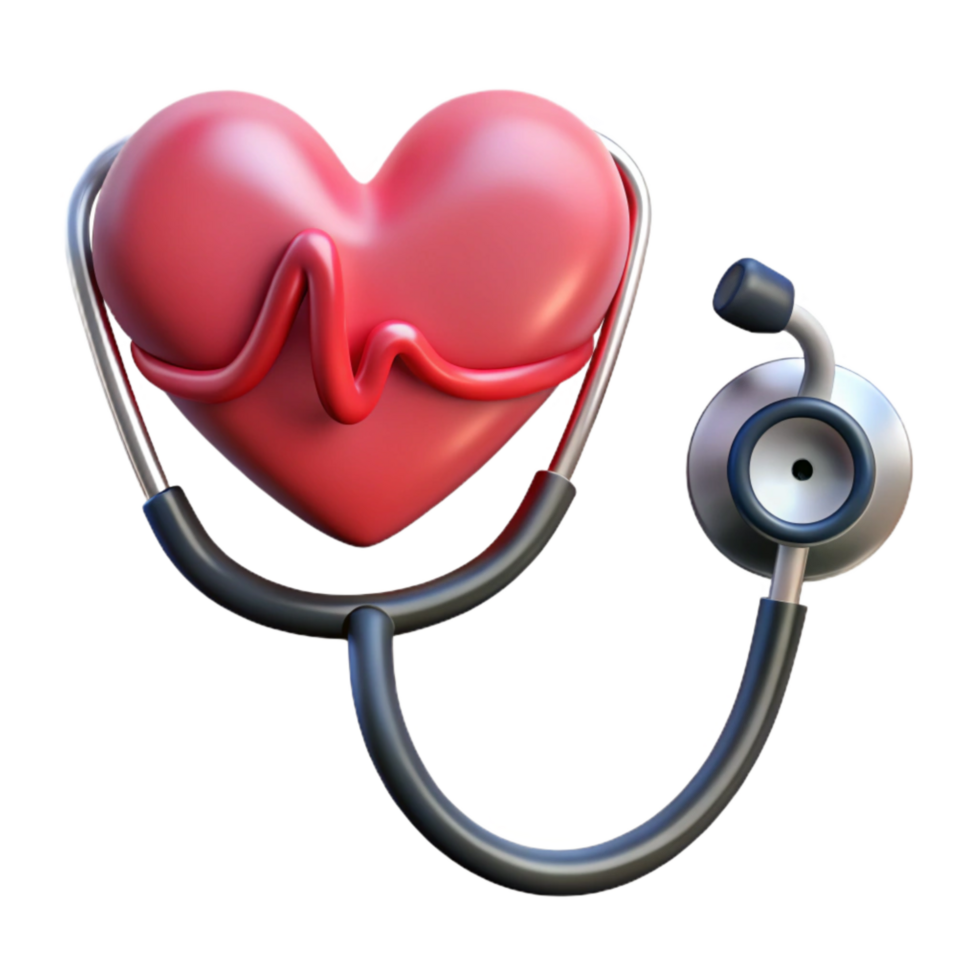 magnificent abstract Stethoscope and Heartbeat Monitor Medical Equipment Cutout detailed png