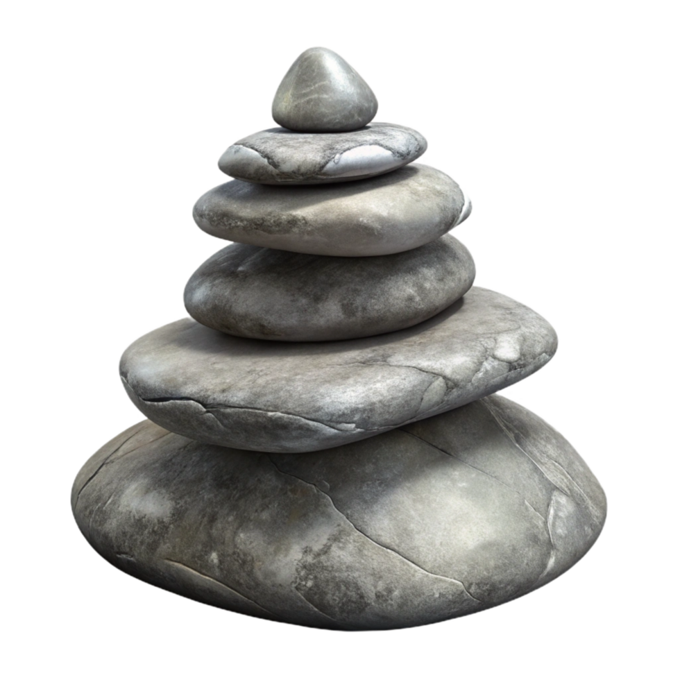 beautiful rustic Stone Cairn Isolated original png