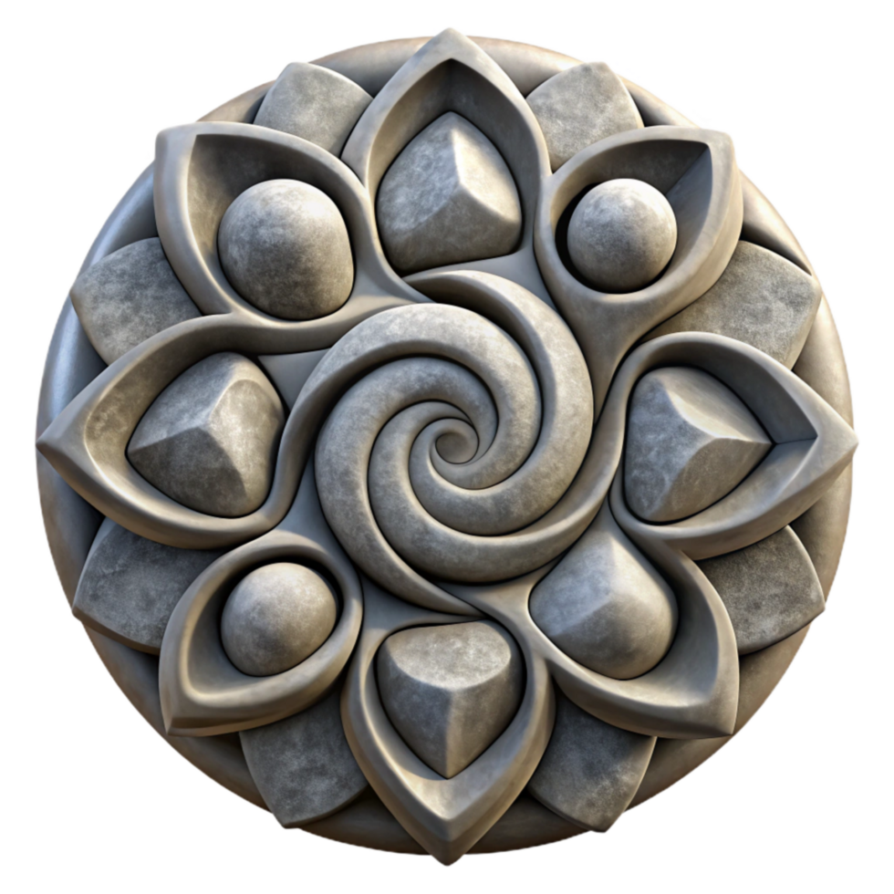 impressive artistic Stone Carving Abstract Design Cutout exclusive png