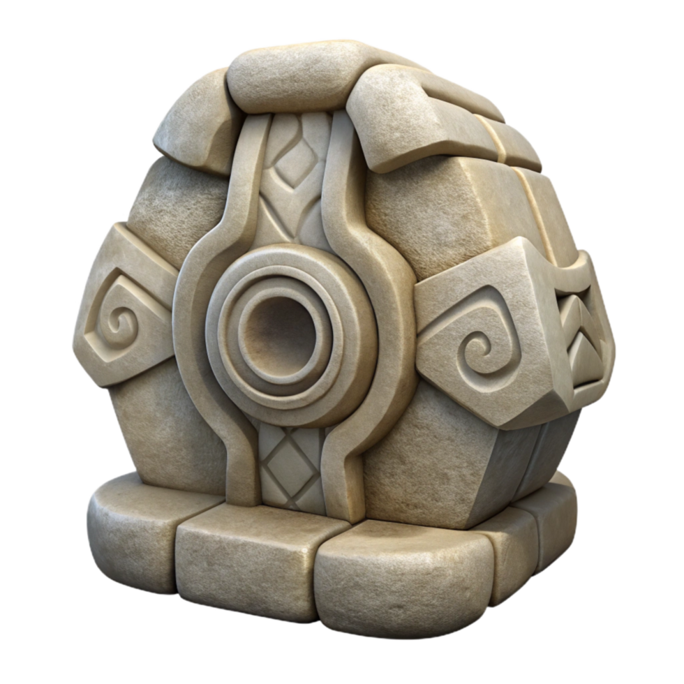 impressive vintage Stone Carving Ancient Style Cutout png