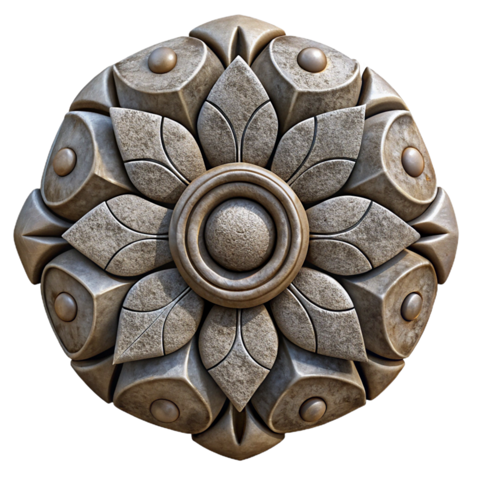wonderful contemporary Stone Carving Abstract Pattern Cutout with Rough Texture professional png