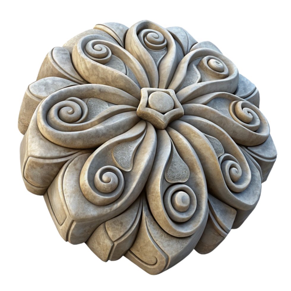 wonderful rustic Stone Carving Intricate Detail Isolated Transparent Background original png