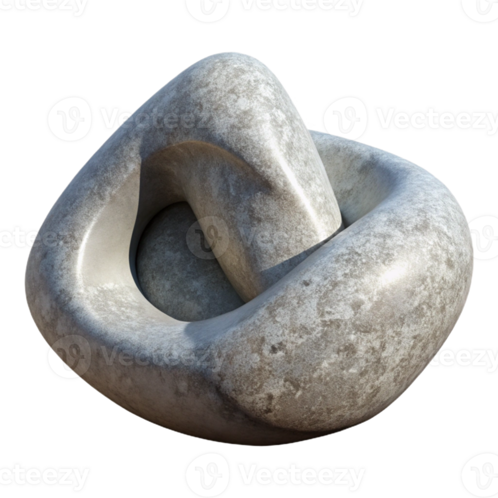 extraordinary classic Stone Sculpture Abstract Shape Isolated with Smooth Texture authentic png