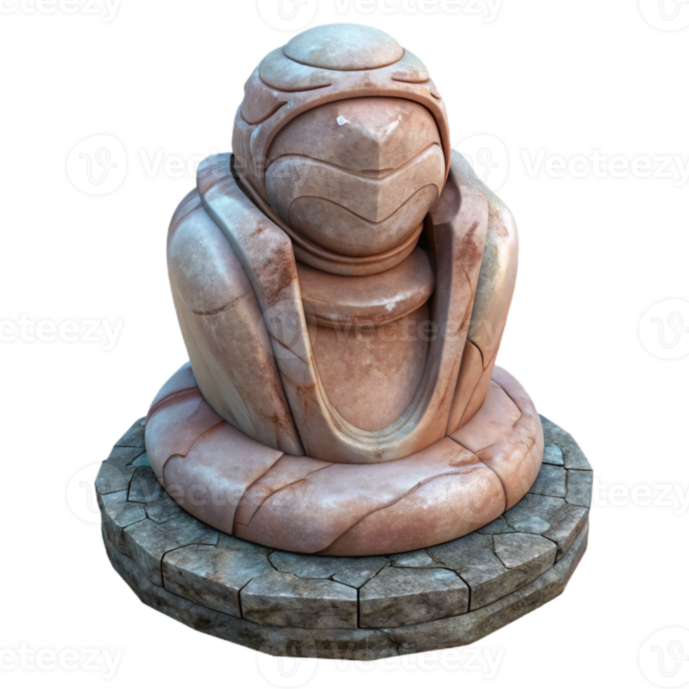 vibrant contemporary Stone Sculpture Ancient Style Transparent genuine png