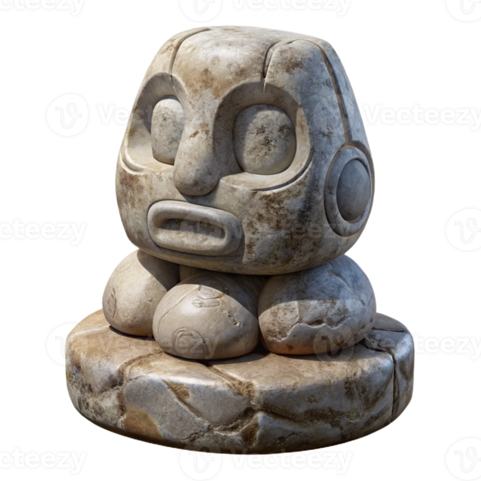 magnificent rustic Stone Sculpture with Cultural Significance Transparent Background original png