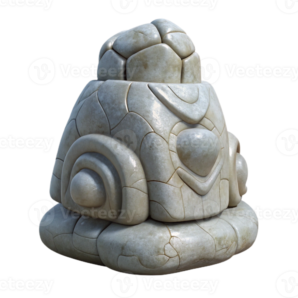 magnificent minimalist Stone Sculpture with Cultural Significance Transparent Background high resolution png
