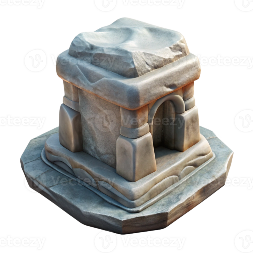 elegant rustic Stone Sculpture with Historical Significance Transparent Background genuine png