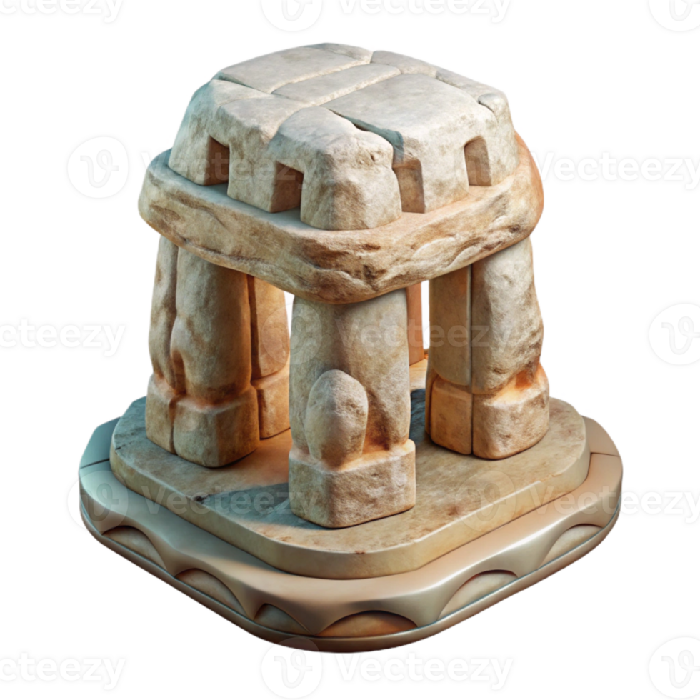 beautiful artistic Stone Sculpture with Historical Significance Transparent Background detailed png