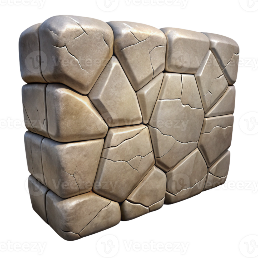 serene creative Stone Wall Cracked Surface Texture Transparent Element exclusive png