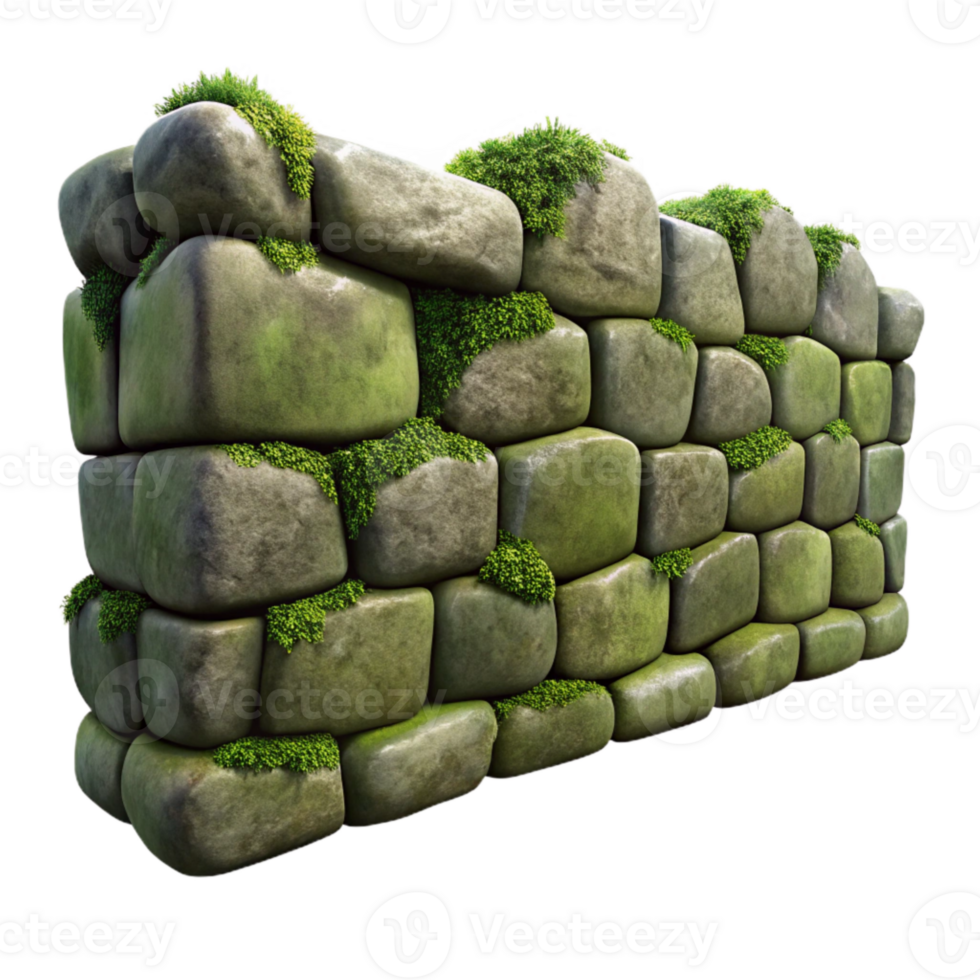 stunning contemporary Stone Wall Moss Covered Texture Transparent Element high resolution png