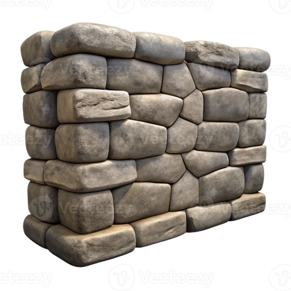 dramatic contemporary Stone Wall Rough Texture Transparent Background high quality png