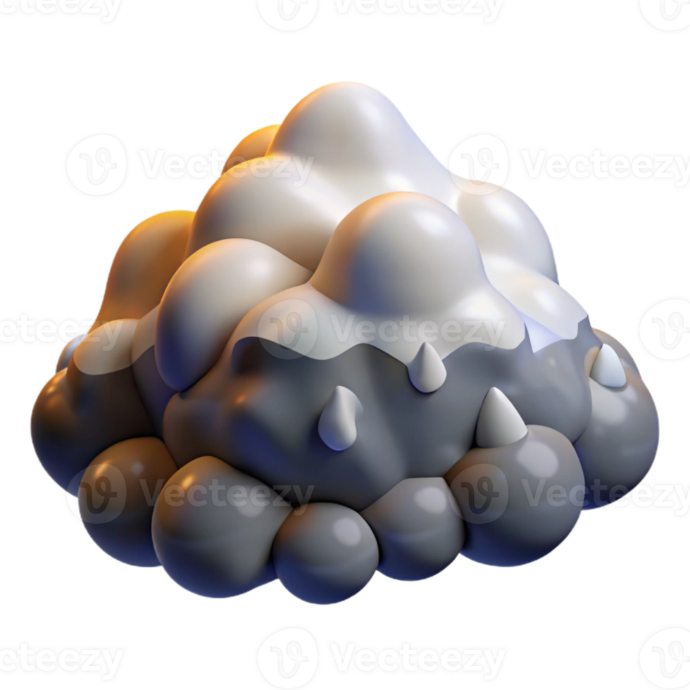 wonderful minimalist Storm Clouds Over Mountain Range Isolated professional png