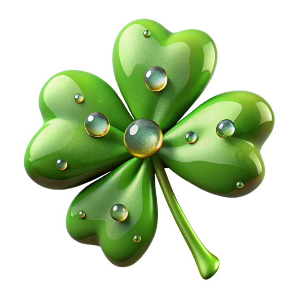 wonderful creative St Patricks Day Shamrock Green Isolated Element premium png