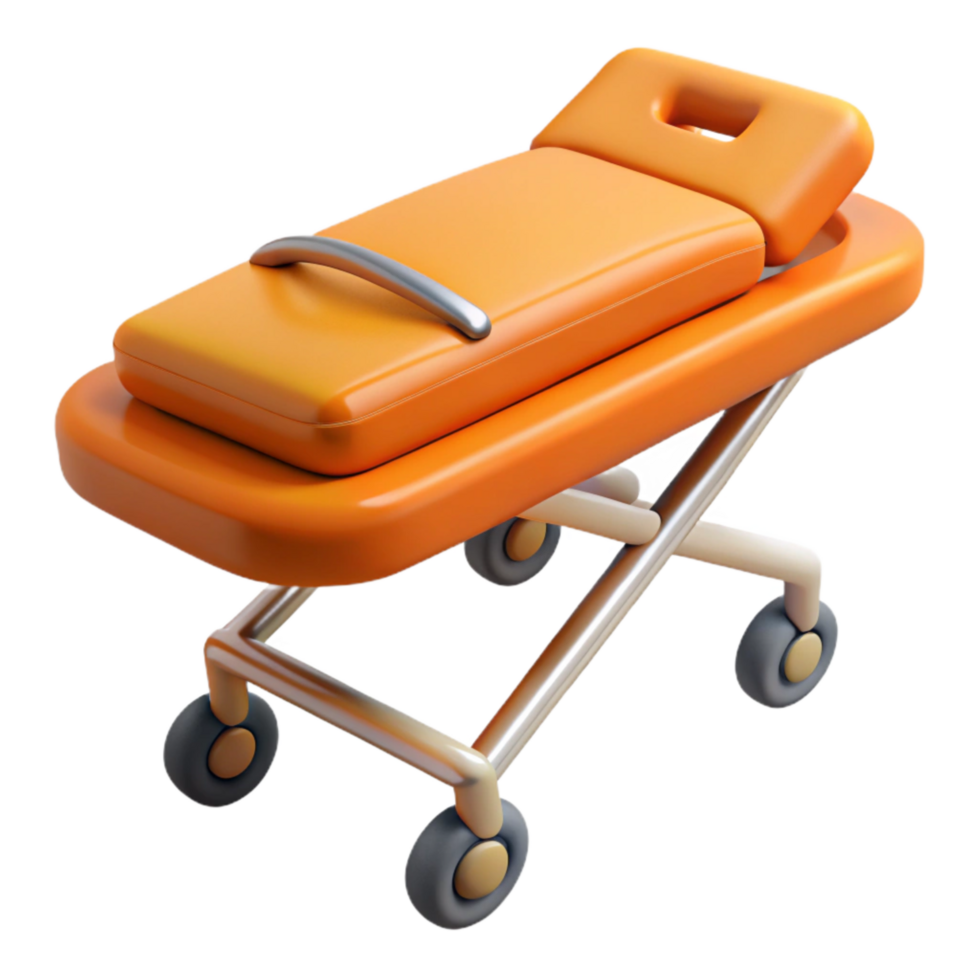 elegant creative Stretcher Orange with Adjustable Height Cutout original png