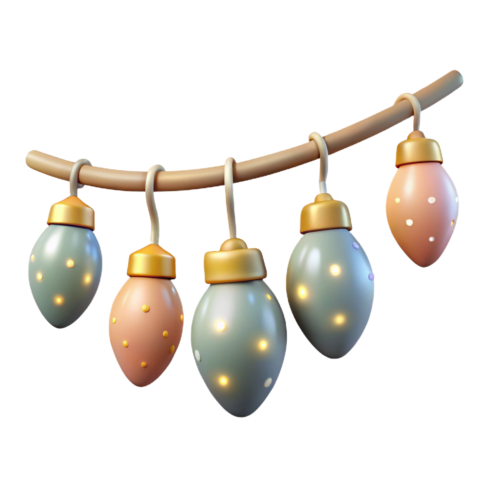 impressive abstract String Lights Festive Decoration Cutout premium png